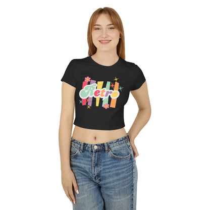 80's Inspired Retro Women's T-shirt Baby Tee Cropped Top