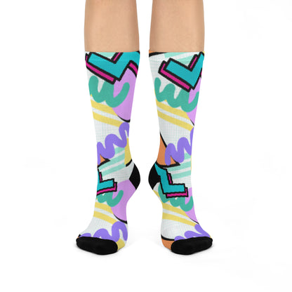 Retro 80's 90's Socks Crew Cushioned