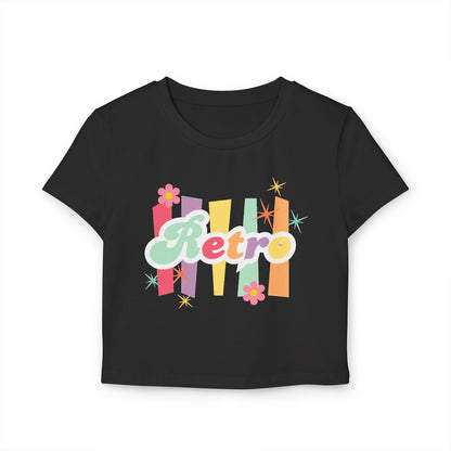 80's Inspired Retro Women's T-shirt Baby Tee Cropped Top