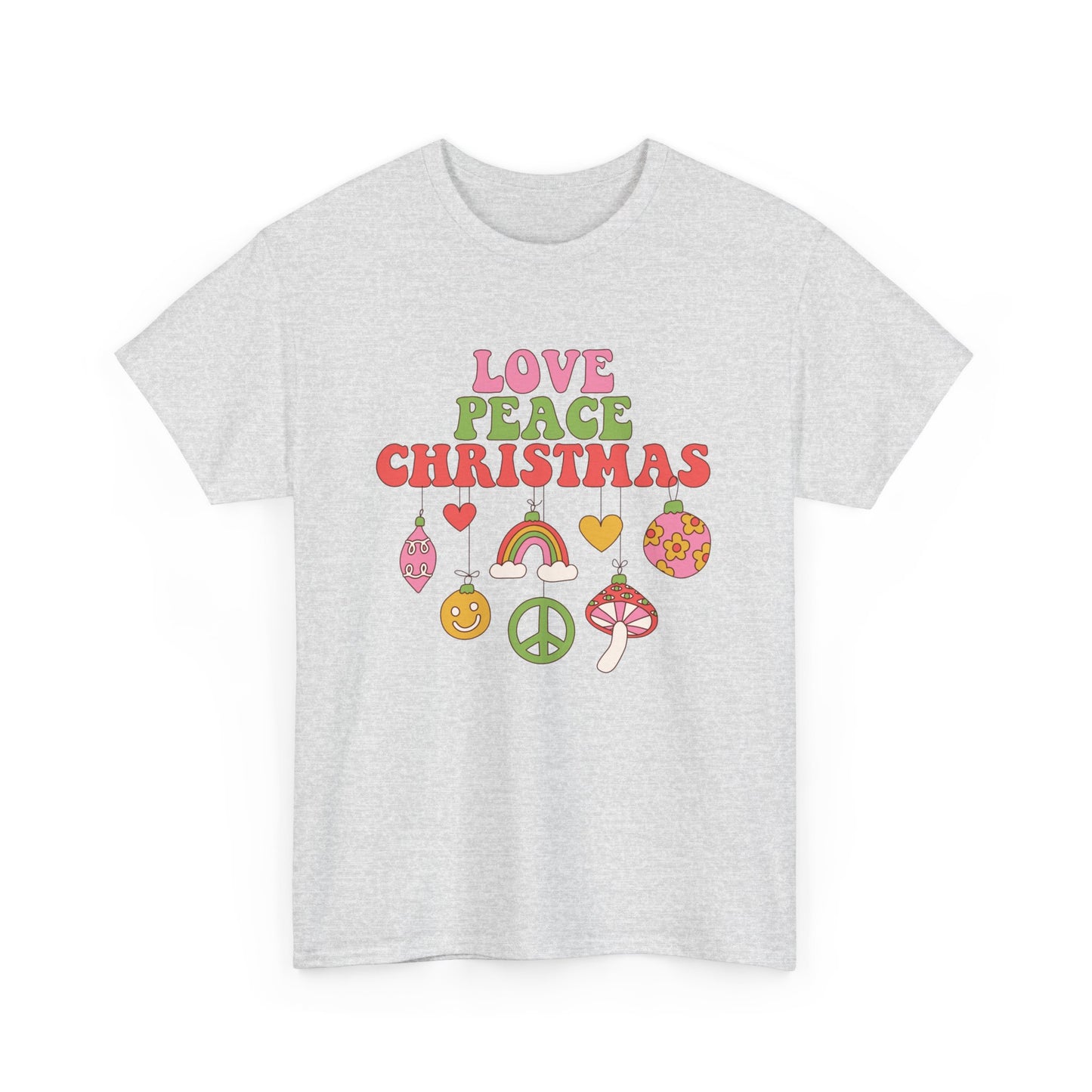 Christmas Graphic T-shirt  "Love Peace Christmas" Tee