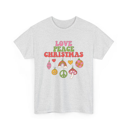 Christmas Graphic T-shirt  "Love Peace Christmas" Tee