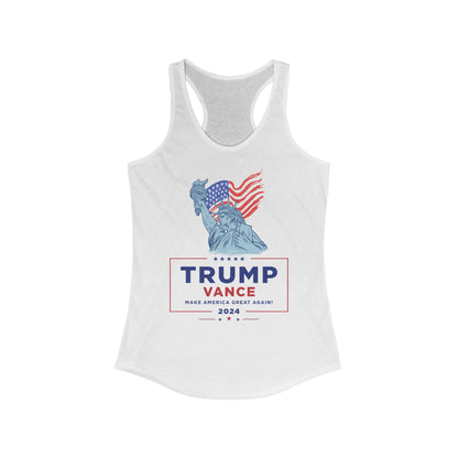 American Patriotic Trump 2025 Women's Racer Tank Top