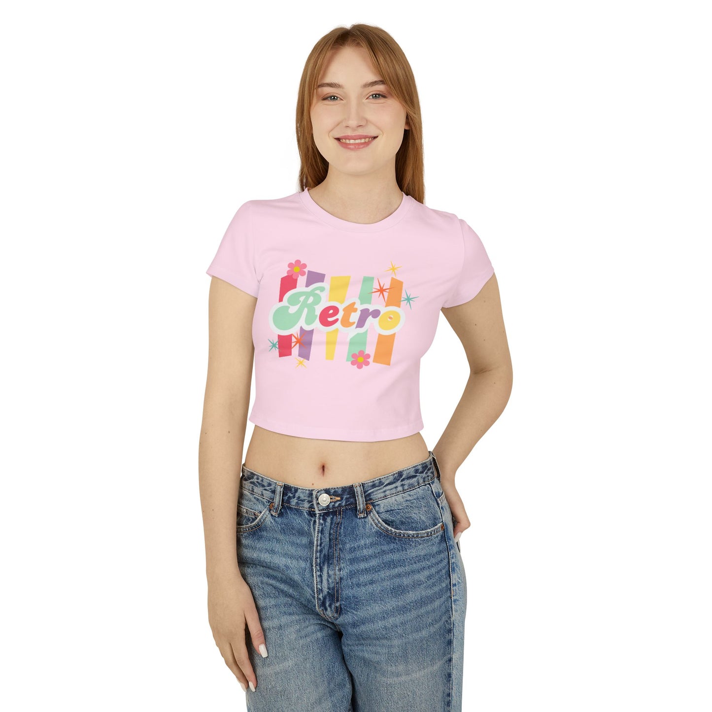 80's Inspired Retro Women's T-shirt Baby Tee Cropped Top