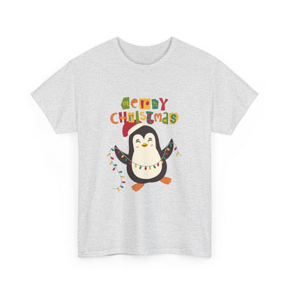 "Christmas T-Shirt with Penguin Graphio