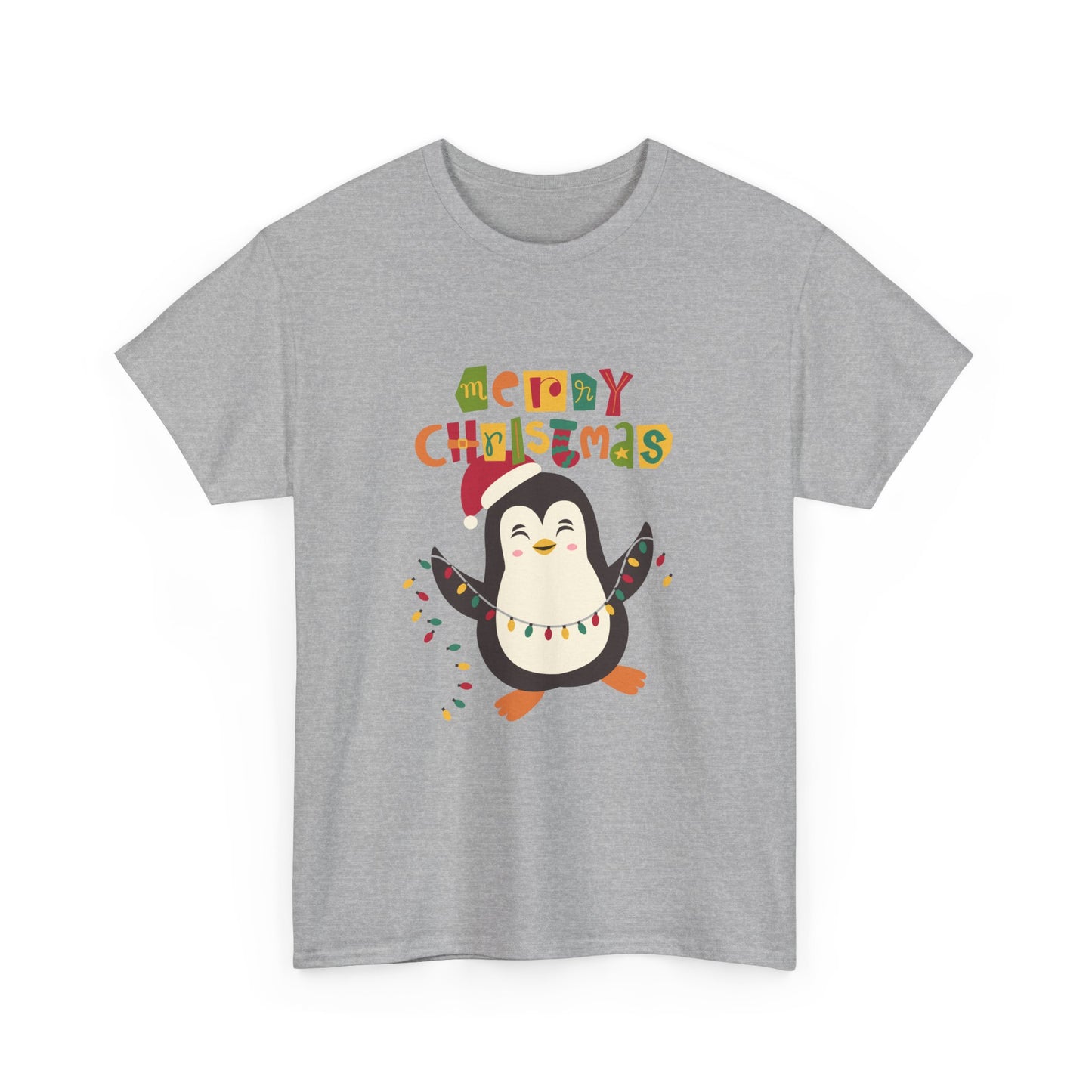 "Christmas T-Shirt with Penguin Graphio