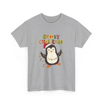 "Christmas T-Shirt with Penguin Graphio