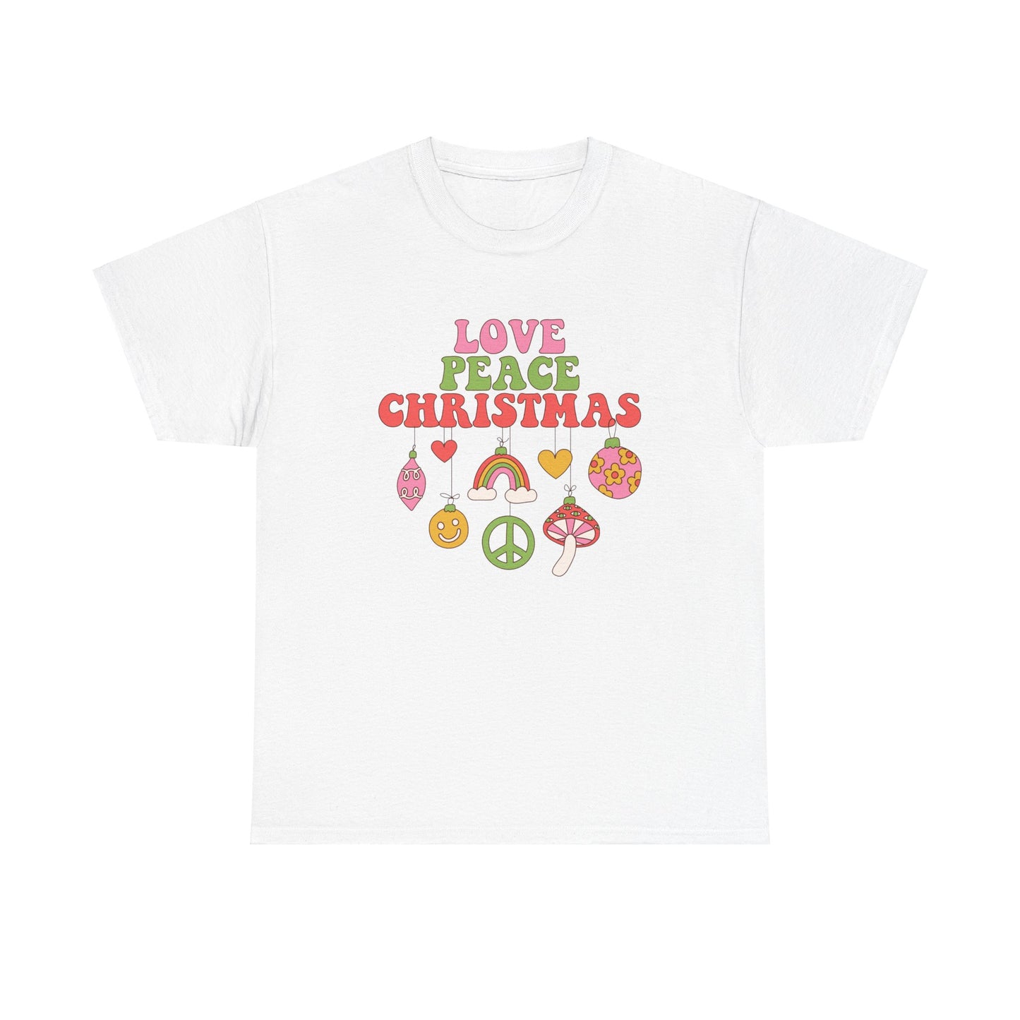 Christmas Graphic T-shirt  "Love Peace Christmas" Tee