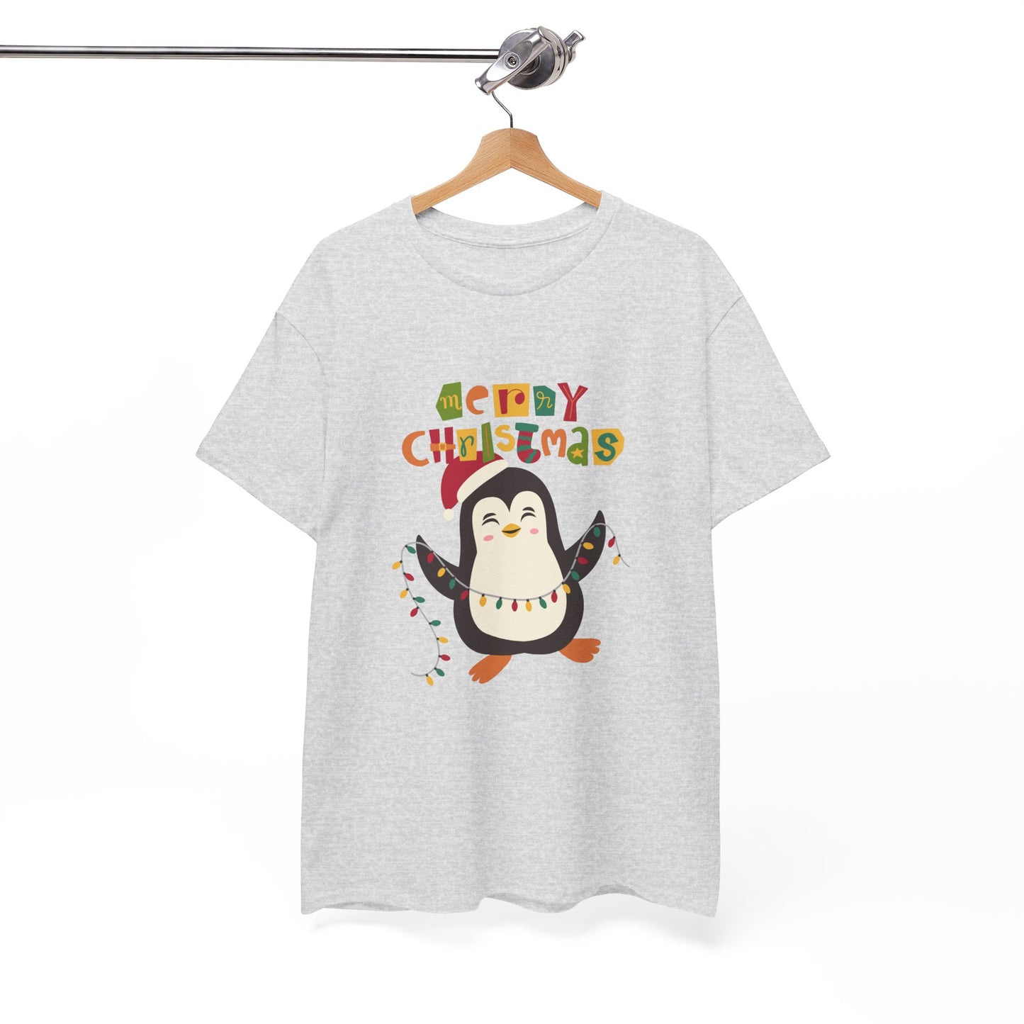 "Christmas T-Shirt with Penguin Graphio