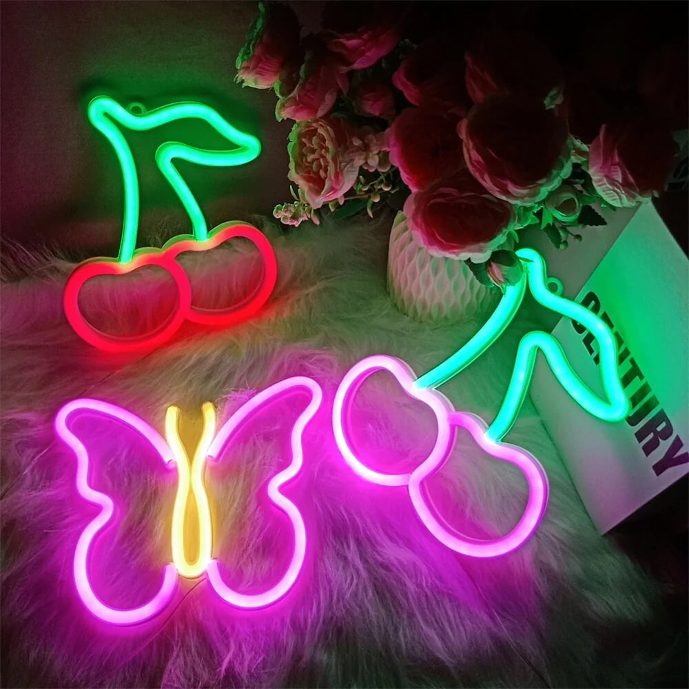 LED Neon Night Light Wall Hanging Neon Sign for Kids Room Home Bedroom Party Bar Wedding Decoration Christmas Gift Neon Lamp